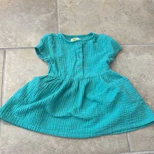 Epic Threads Pleated Buttoned Sundress Teal